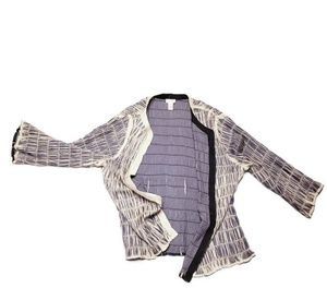 Chicos size 1 Ruffle Tier Cardigan Great Condition